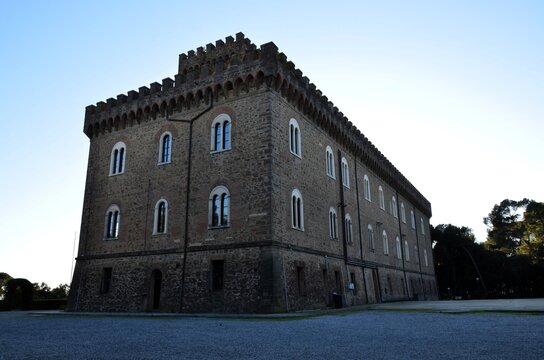 Rosignano Marittima, Italy 03.04.2020: Castello Pasquini situato a Castiglioncello, nel comune di Rosignano Marittimo.