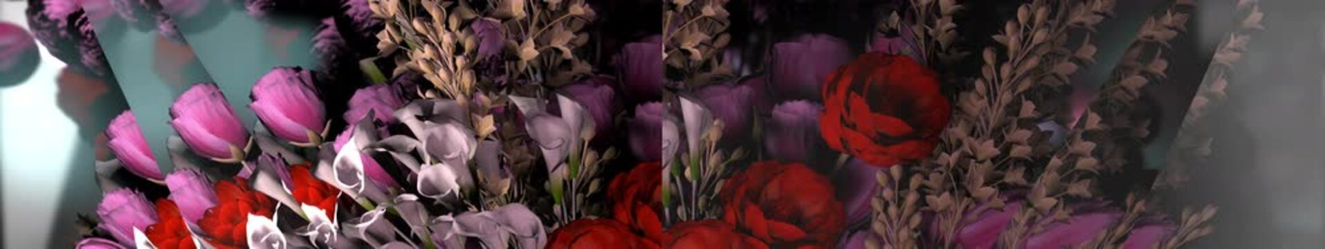 Ultra Wide HD Bouquet Flowers Reflex 01