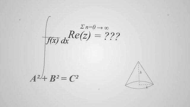 Animated Math Formulas and Geometric Shapes