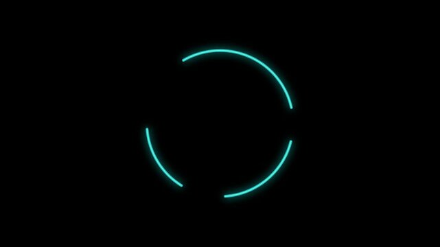 Glowing Neon Loading Circle Animation
