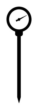 Compost Thermometer silhouette illustration