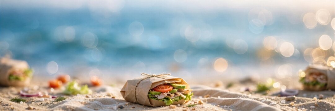 Beach Sandwich Copy Space Photography for National Sandwich Day Photography