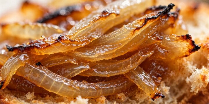 Caramelized Onion Macro Detail Sandwich Ingredient Photography