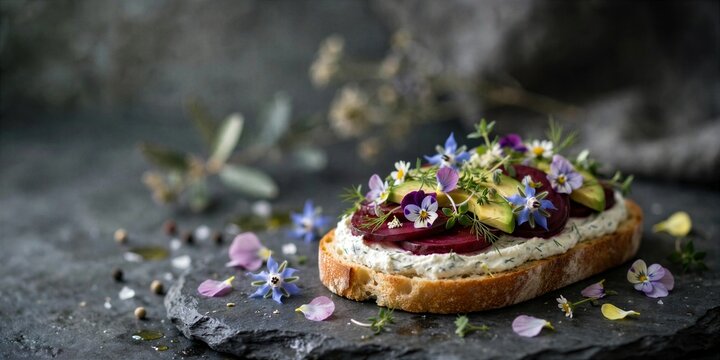 Elegant Open Sandwich Food Photography for National Sandwich Day Photography
