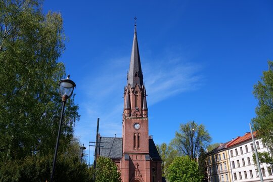 Grunerlokka district of Oslo city, Norway. Paulus Church(Paulus kirke).