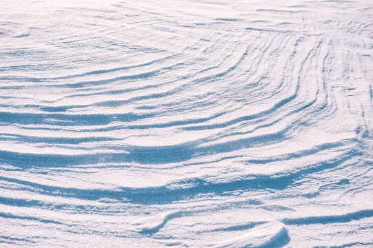 Frozen sea ice forms a natural winter surface