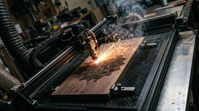 Advanced Wood Engraving Technology in Action