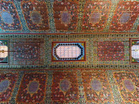 Ceiling Detail with vibrant patterns