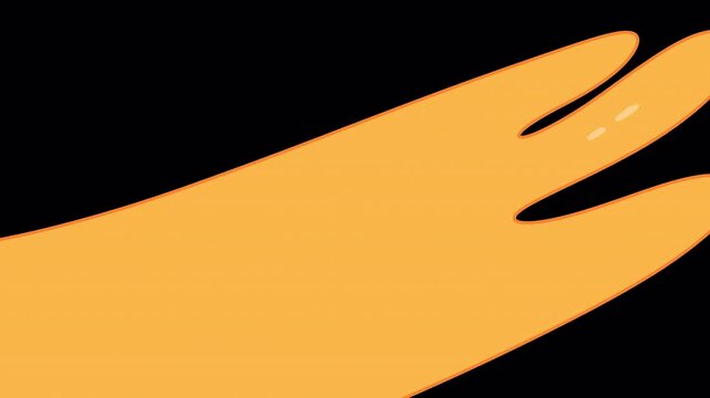 Hand Drawn Yellow Liquid Flow Transition Motion Graphic Overlay with Alpha Channel