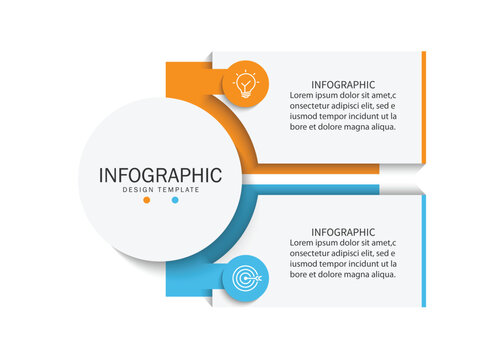 Business infographics. Infographics with 2 steps or options	