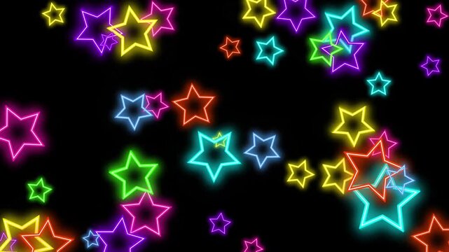 Colorful Star Pattern Abstract Motion Background