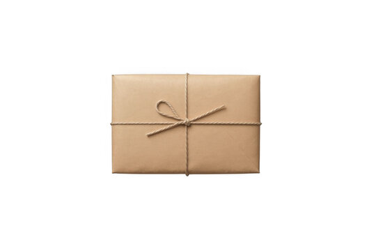 Kraft Paper Gift Box Wrapped with Twine
