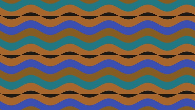 Maximalist seamless psychedelic wave background pattern in colorful