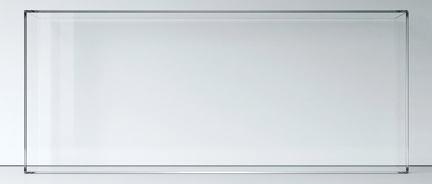 Minimalist white architecture wall panel with fine frame details
