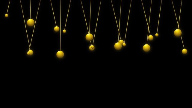 Golden Hanging Lights Sparkle Background Animation