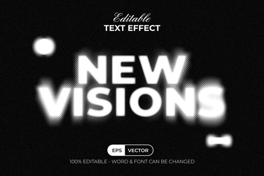 Editable Text Effect Blur Halftone Style
