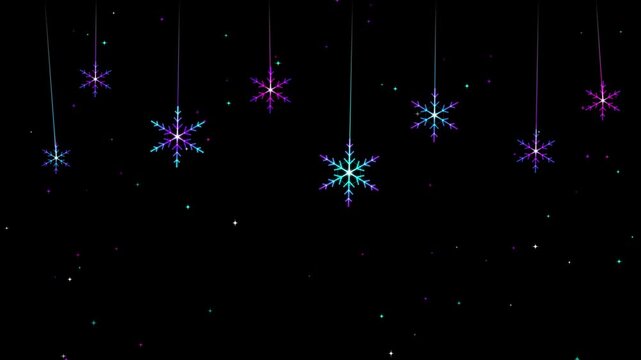 Blue Purple Sparkling Stars Abstract Motion Background