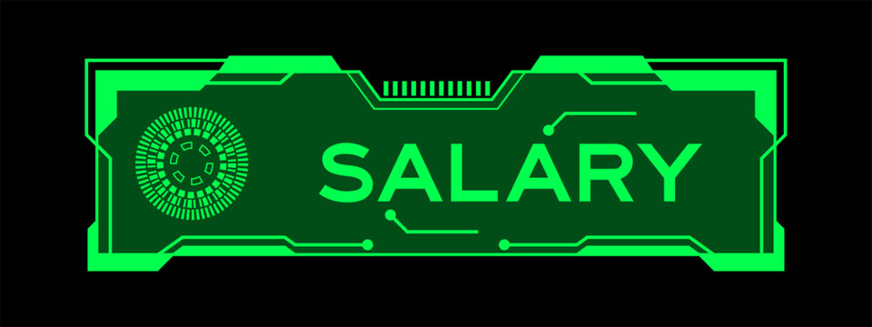 Green futuristic hud banner that have word safety on user interface screen on black background