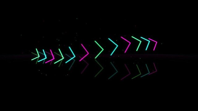 Colorful Chevron Arrows Moving Abstract Background