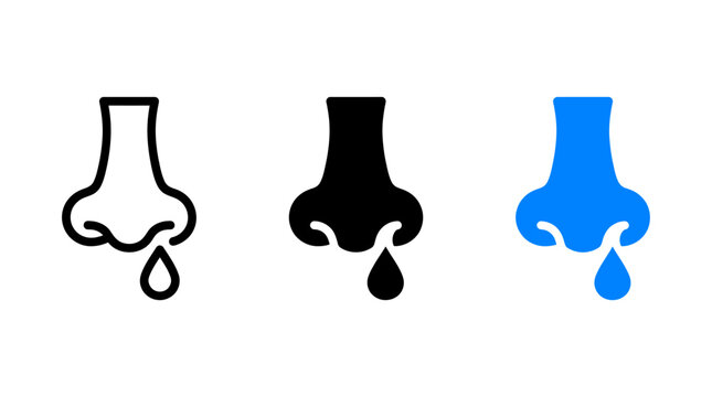 Runny nose icon design set vector illustration isolated on white background