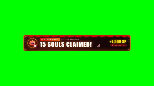 Serial Slasher Rampage Killstreak Banner on Green Screen