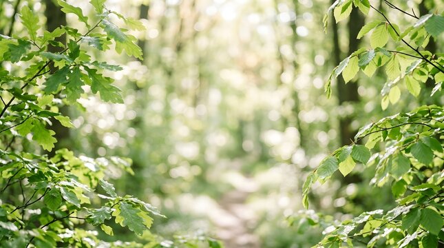 Lush green weeping willow branches cascading downwards in soft natural sunlight creating a tranquil scene