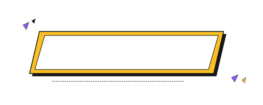 Memphis Style Slanted Diagonal Tag Banner With Confetti Accents