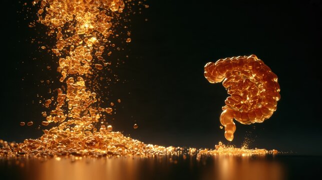 Scene shows a vaginally born infant gut receiving diverse maternal bacteria as amber cascade, contrasting with C-section infants colonizers.