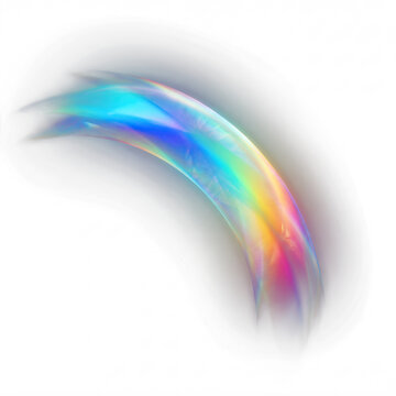 Abstract rainbow light arc effect