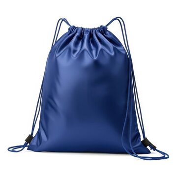 Purple drawstring backpack with blue gradient