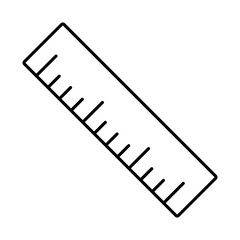 Fototapeta premium Ruler Icon, Precision Measurement Tool, Accurate Length Measurement, School Measuring Instrument, Professional Design Ruler, Geometry Learning Tool, vector