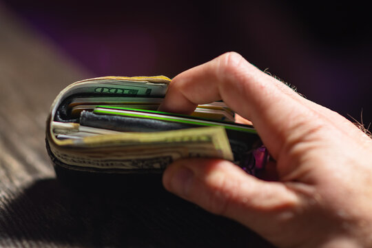 money cash wallet copy space background