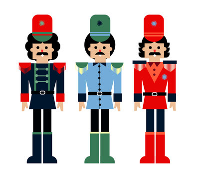 3 set of Nutcracker wearing uniform 