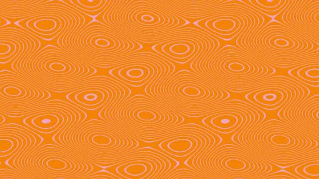 Abstract Orange Circular Pattern Background with Repeating Rings and Soft Geometry