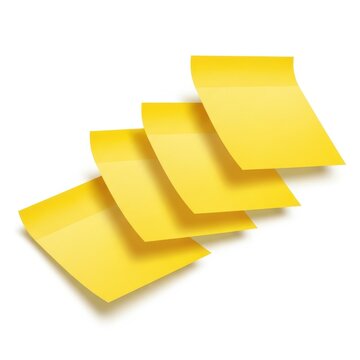 Stack of yellow sticky notes on a flat surface