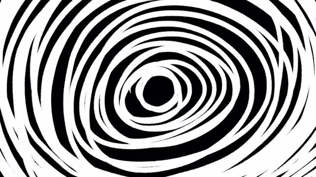 2D Hand Drawn Spiral Swirl Scribble Transition Matte Transparent Alpha Channel
