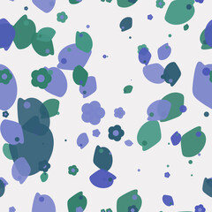 Fototapeta premium Quiet luxury seamless jewel tone paisley print in muted cyan