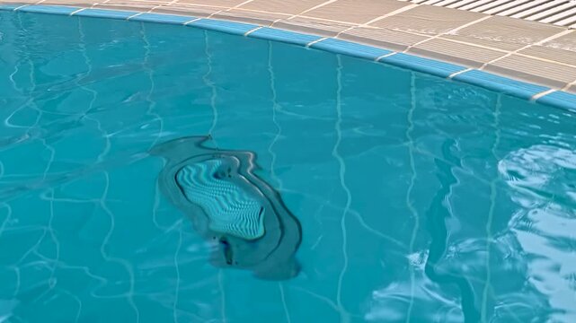 pool wall with blue water