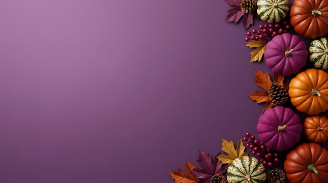 A beautiful thanksgiving celebration a stunning wallpaper featuring vibrant pumpkins autumn leaves and a festive warm atmosphere for your digital space