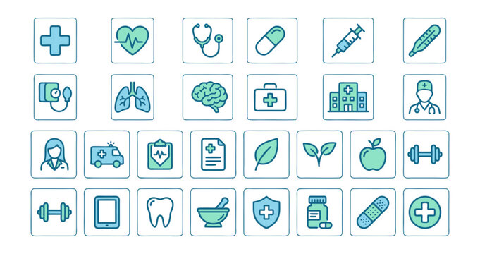 Medical and Healthcare Icon Set for Health Services