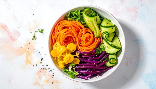 Vibrant Vegetable Bowl with Healthy Ingredients.