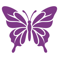 Fototapeta premium Elegant Purple Butterfly With Decorative Wing Patterns