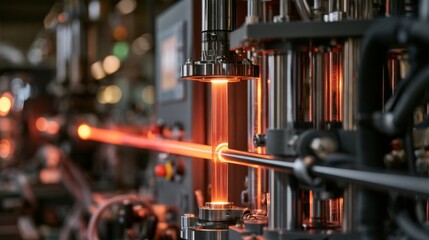 Fototapeta premium Advanced Extrusion Machine for Continuous Production of Plastic Tubes with Precision Engineering and Innovative Technology