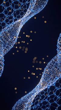 Graphene grid. Nano tech. Future science.
