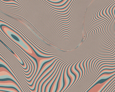 Abstract wavy striped pattern
