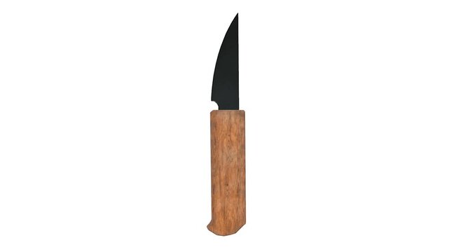 spinning 3d knife on white background video