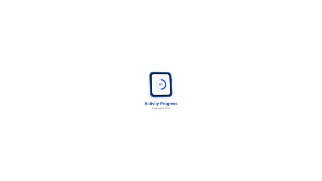 Smartwatch Activity Progress Indicator Animation for Fitness Tracking
