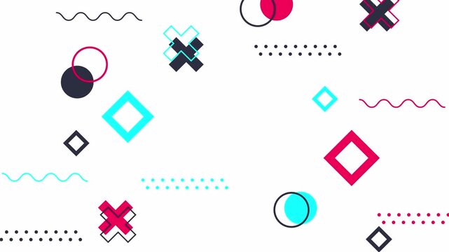 Abstract Geometric Shapes Background Motion Graphics Animation.