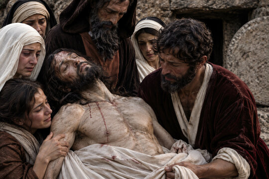 Traslado de Jes&uacute;s al sepulcro tras la crucifixi&oacute;n