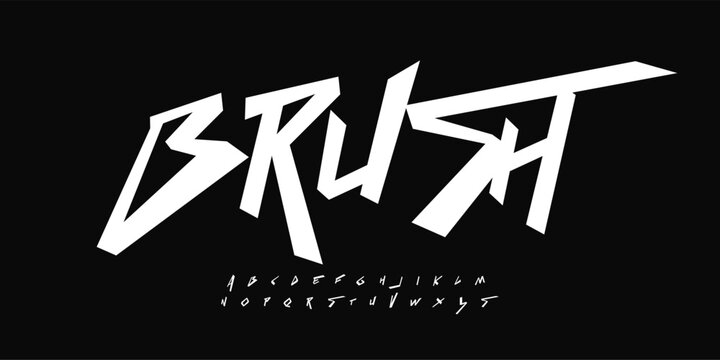 Cool street art font dynamic graffiti font lettering for modern bold marker logo, spirited expressive headline, youth urban vibe. Art typographic design. Vector typeset.